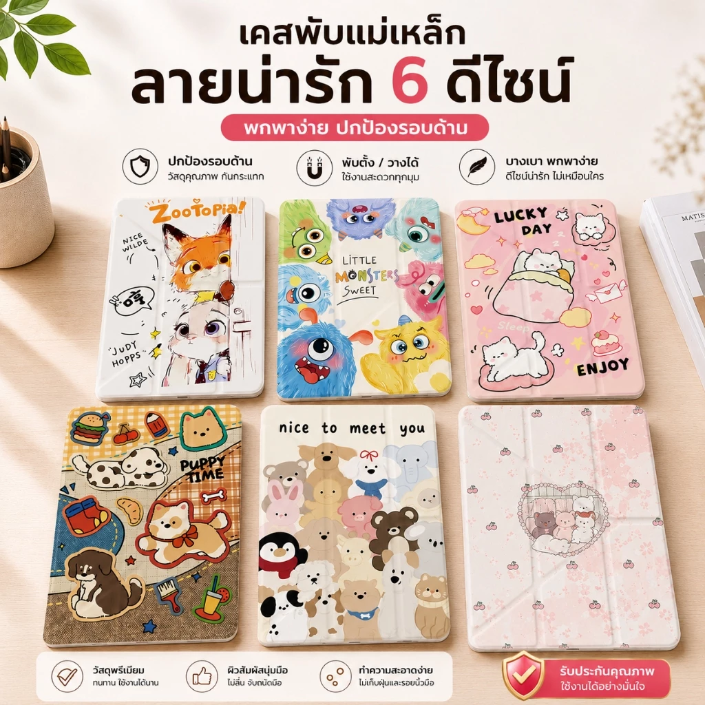 Y SHAPE นอน/ตั้ง เคส สำหรับ ไอแพด Air 4 5 6 7 11 Pro 11 Gen 7 8 9 10 11 A16 iPad 10.2 mini 6 7 Pro Air6/7/8 M3/M4 11"