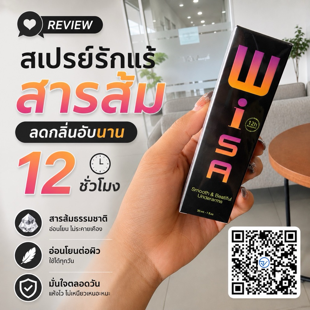 สเปรย์สารส้ม WiSA 12hr.
