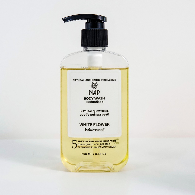 Natural Shower Oil กลิ่นไวท์ฟลาวเวอร์ 250 มล.