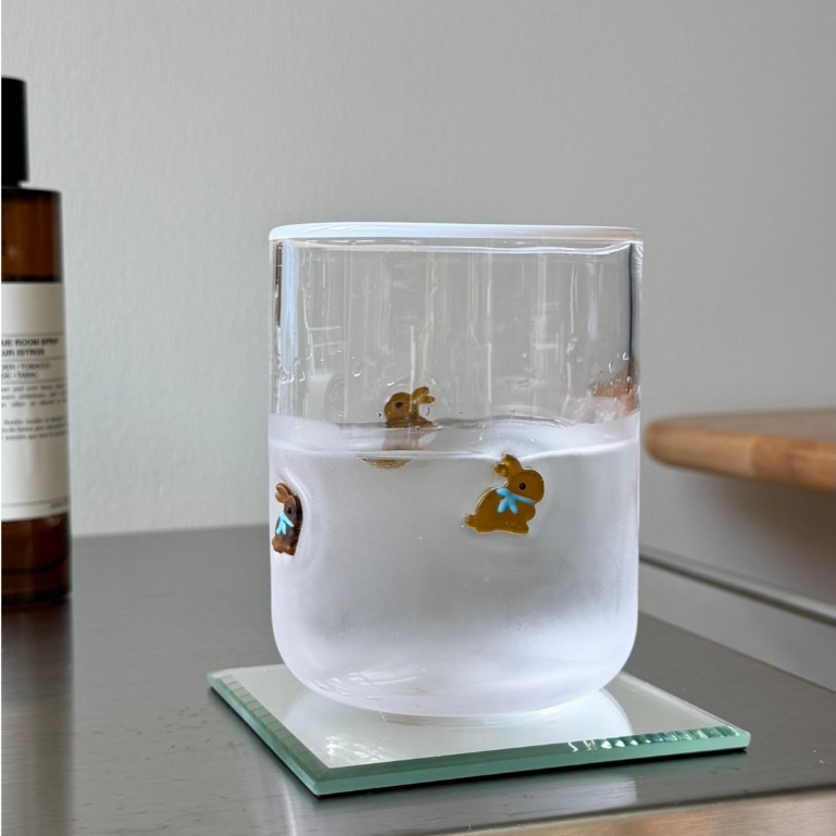 BON BON projects - Rabbit emoji glass 🐰 - แก้วอิโมจิลายกระต่าย
