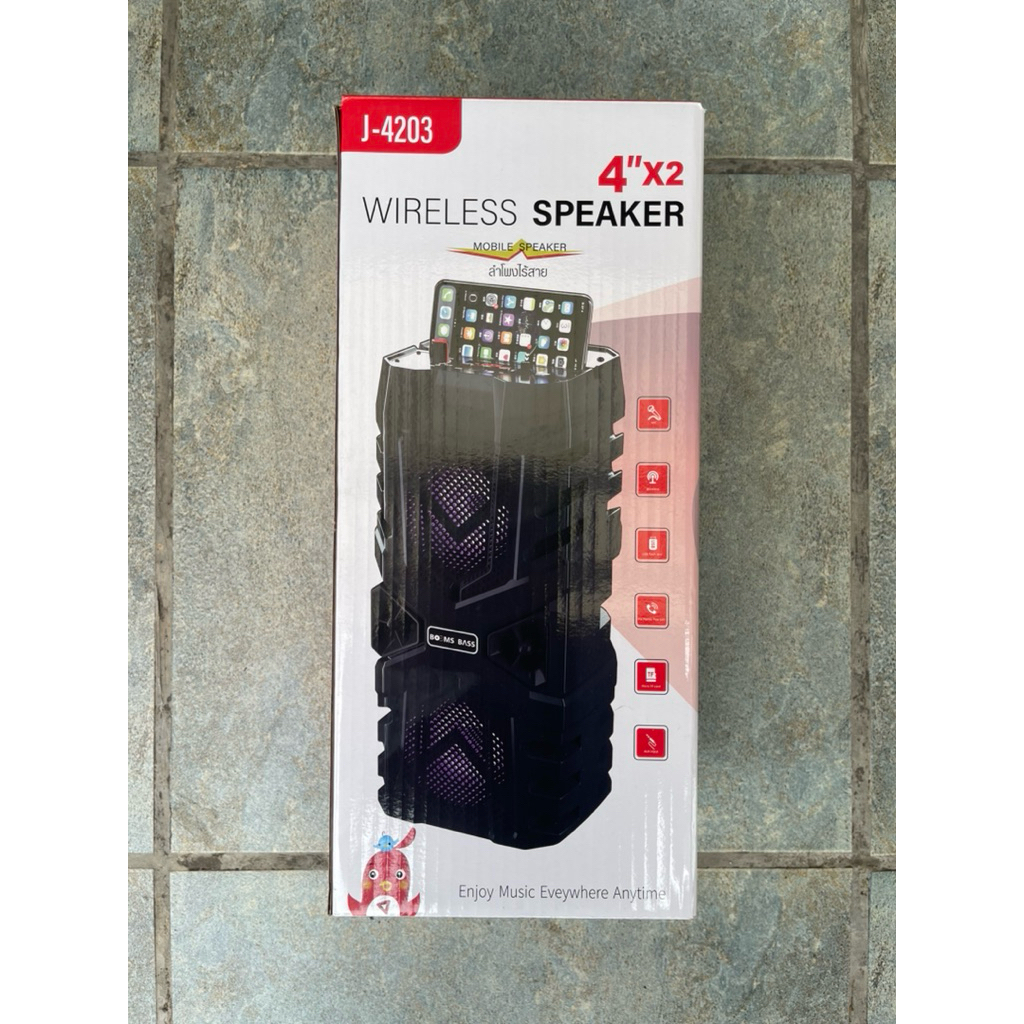 ลำโพงบลูทูธ WIRELESS SPEAKER J-4203