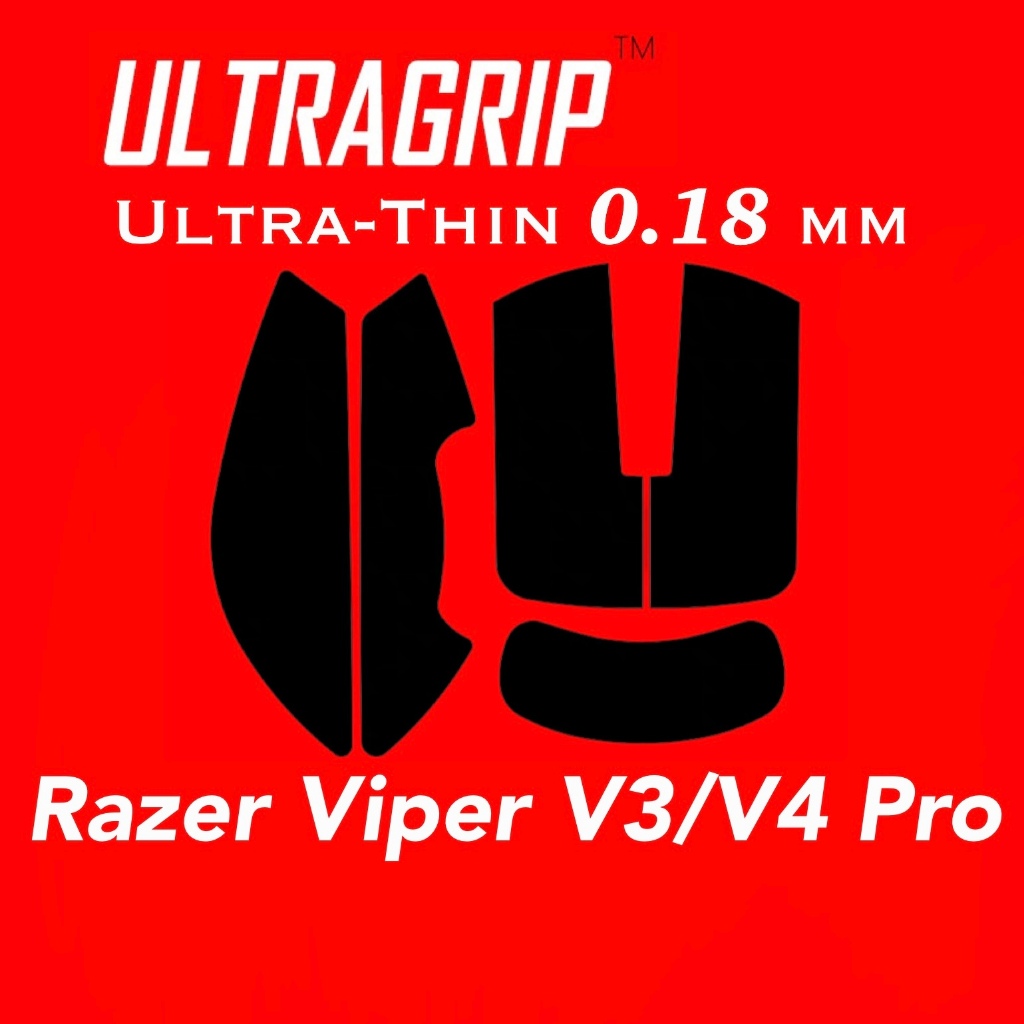 ULTRAGRIP Mouse Grip Tape กริปเทปสำหรับเมาส์ (Razer Viper V3 และ V4 pro) บางเฉียบเพียง 0.18มม.