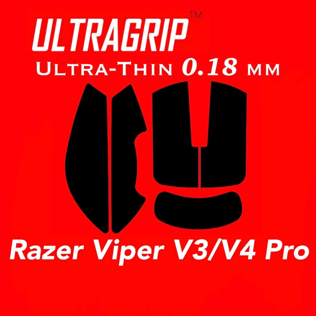 ULTRAGRIP Mouse Grip Tape กริปเทปสำหรับเมาส์(Razer Viper V3 และ V4 pro) บางเฉียบสุดๆเพียงแค่ 0.18มม.