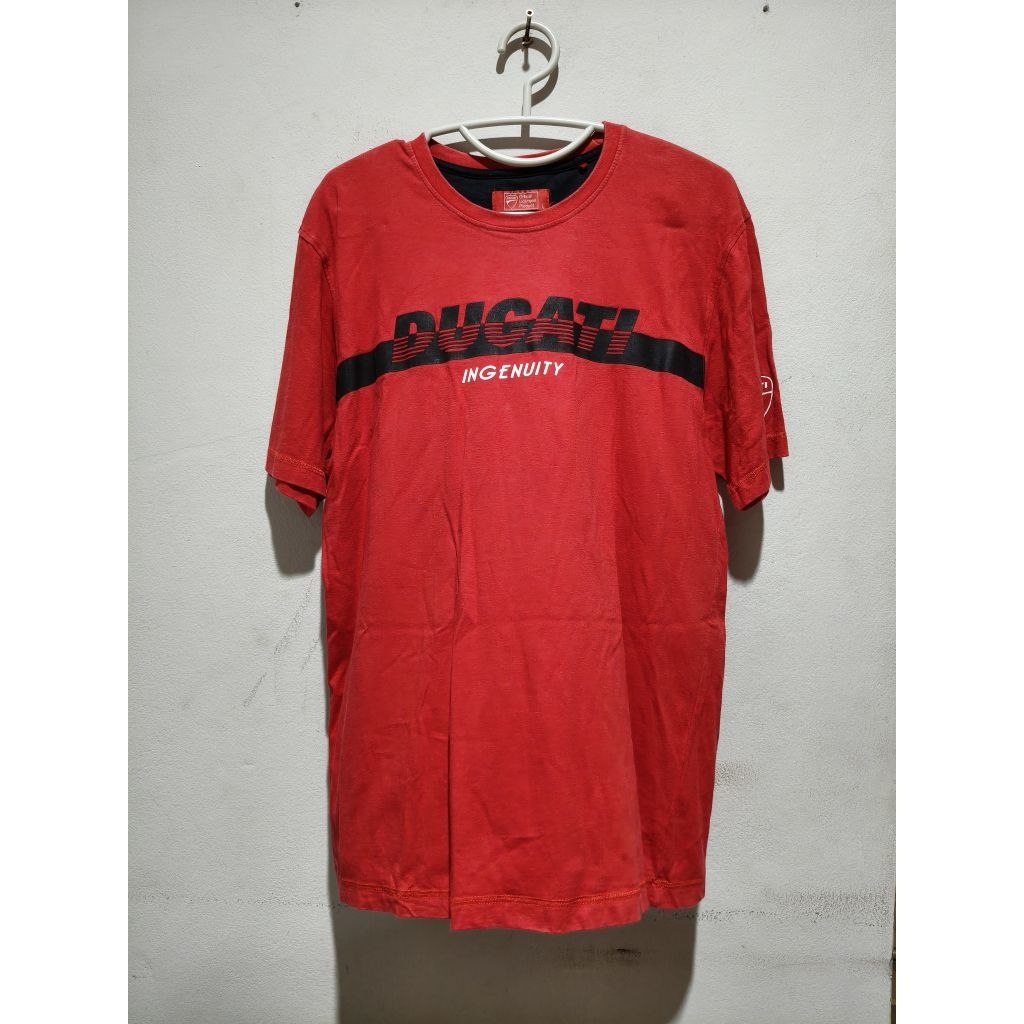 เสื้อยืด Ducati สีแดง แท้ ไซต์L