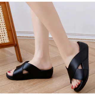 Cior.shop รองเท้าลำลองสตรีรองเท้าแตะแอร์น้ำหนักเบา 1761-36-40
