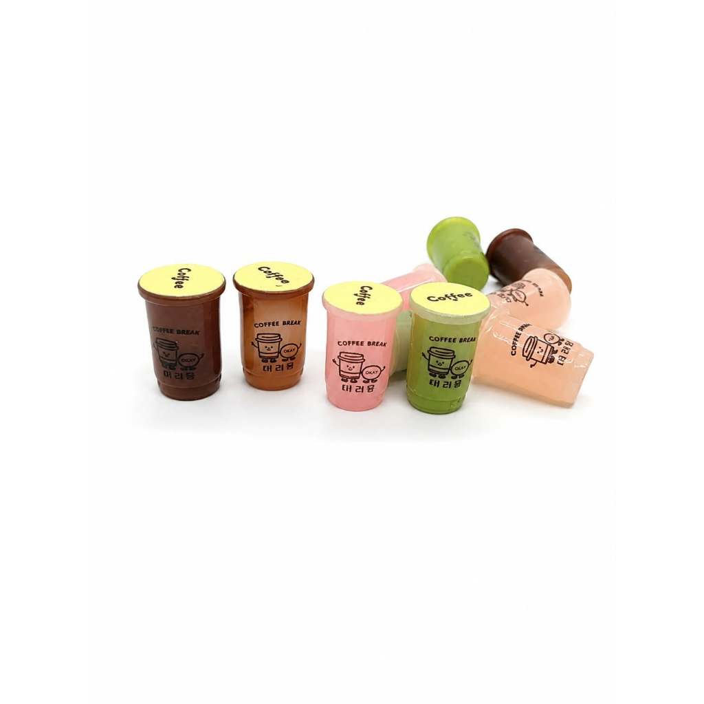 J381 แก้วชานมของเล่นจิ๋ว ดีไอวาย งานตกแต่ง 10 ชิ้น