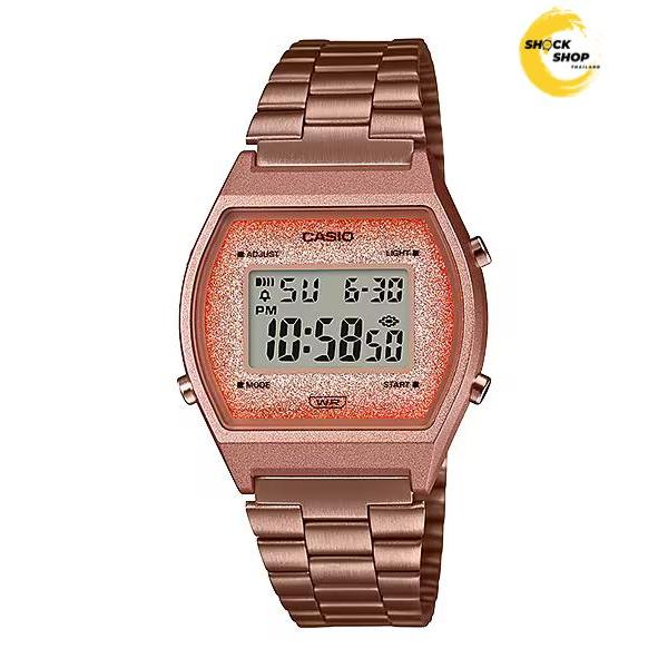 CASIO นาฬิกาผู้หญิง รุ่น B640WCG-5D ดีไซน์หน้าปัดกลิตเตอร์ กันน้ำ 50M คาสิโอ