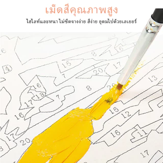 Mizoo จิตรกรรม ระบายสีตามตัวเลข [มีเฟรม]30*40ซม ระบายสีตามตัวเลข ภาพวาดตกแต่งอะคริลิก ของขวัญที่ดีที่สุดสำหรับเด็ก ของขว