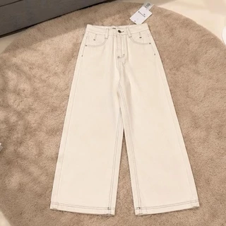 BELONG | BE719 / BE720 | WIDE STRAIGHT (ไวด์ สเตรท) กางเกงยีนส์ทรงกระบอกใหญ่เอวสูง ผ้าไม่ยืด