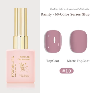 Nawoelite เล็บเจล ทําเล็บ สีทาเล็บเจล เจลทาเล็บสีพื้น 60 สีให้เลือก สีสันหลากหลาย ต้องใช้ไฟ LED/UV แนะนำโดยร้านเล็บ