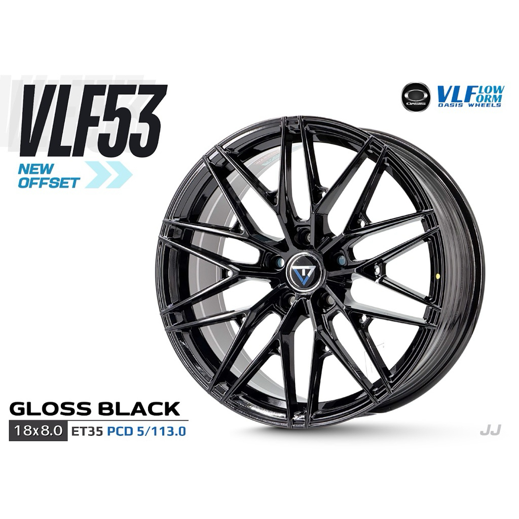 ล้อแม็ก FlowForming VLF53 5รู114/112 Offset35 ดำเงา  กว้าง8 ขอบ18