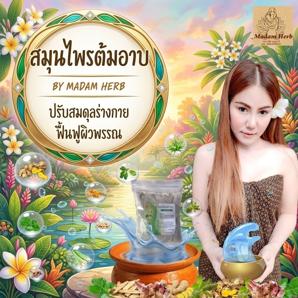 สมุนไพรต้มอาบหลังคลอด 1ห่อ65กรัม