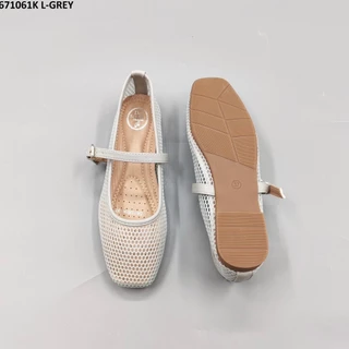 Mellow Mesh Mary Jane รองเท้าสันแบนฉลุทั้งคู่ ระบายอากาศได้ดี ไซส์ 36-41