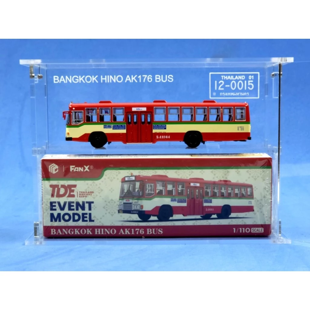 กล่องอะคริลิค Display Box สำหรับ Bangkok Hino AK176 Bus 1/110