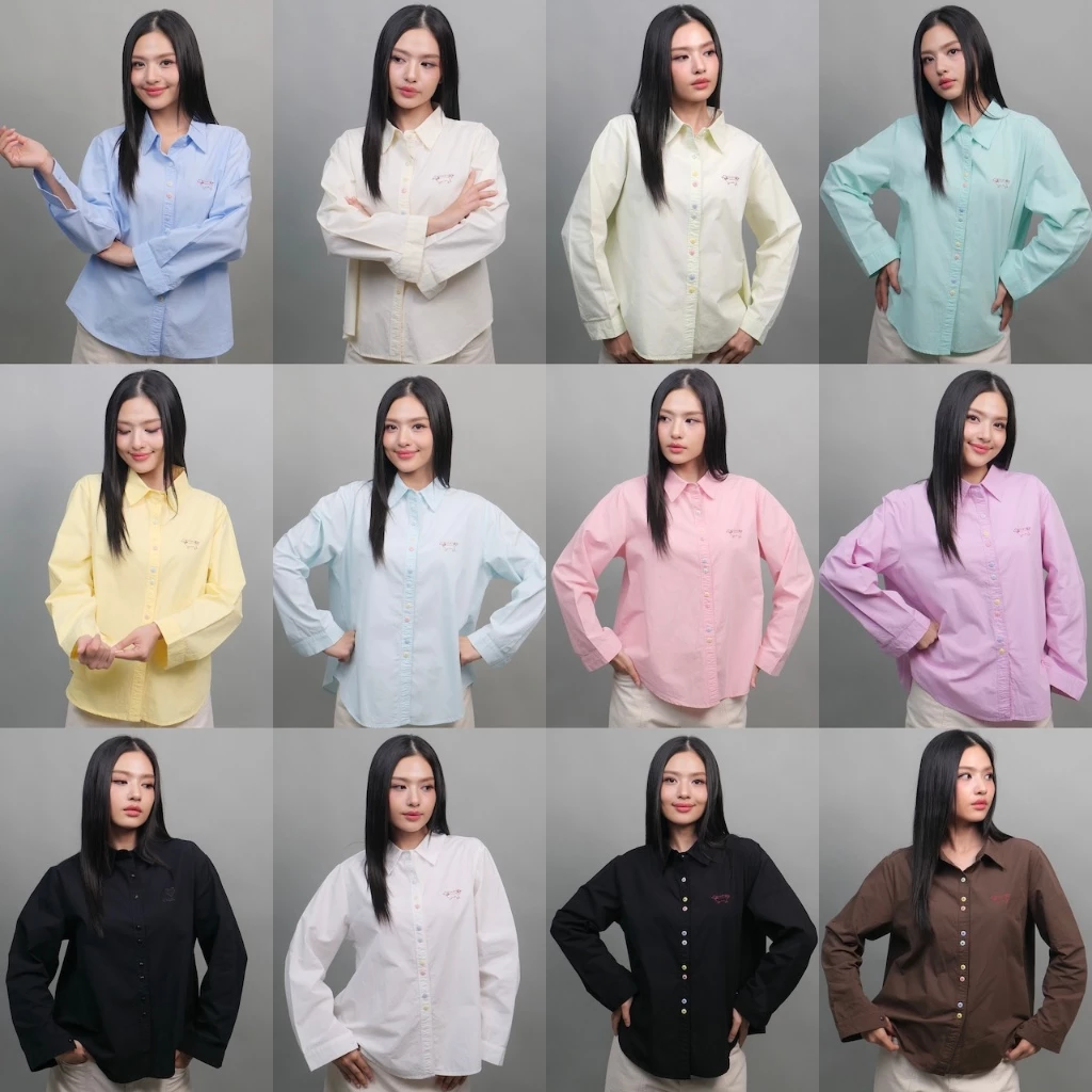 GRACE & CO. เสื้อเชิ๊ตแขนยาวกระดุม Candy ผ้าคอตตอนฟอกนุ่ม