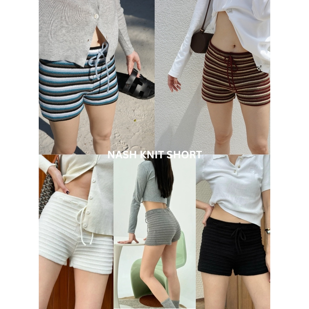 BXB – NASH KNIT SHORTS กางเกงถักไหมพรม ขาสั้น | ส่งด่วน
