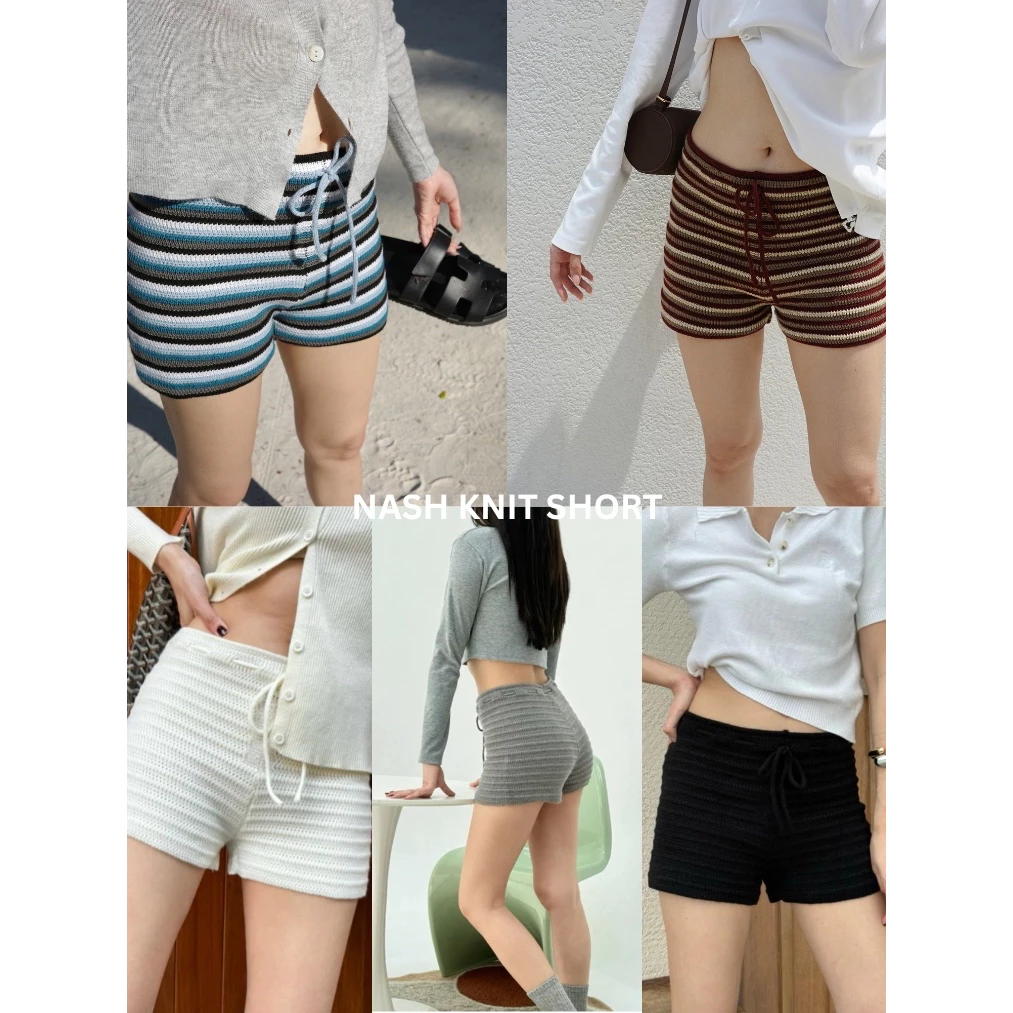 BXB – NASH KNIT SHORTS กางเกงถักไหมพรม ขาสั้น | ส่งด่วน