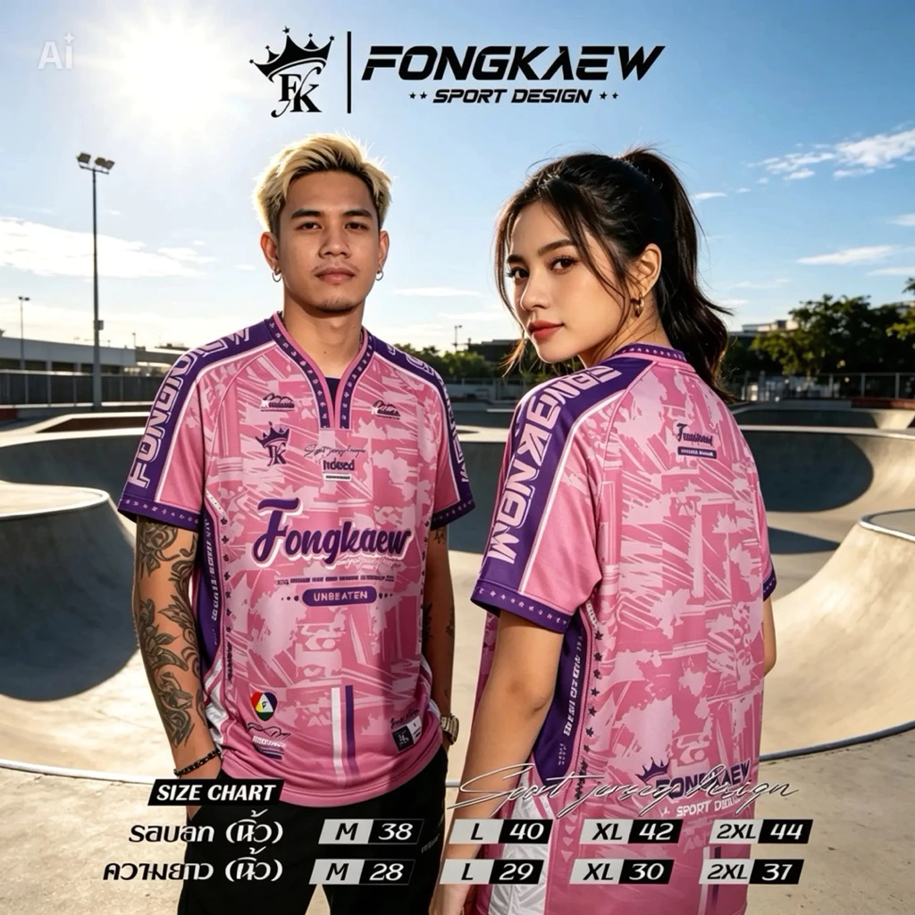 เสื้อกีฬาคอวายเข้าใหม่ ดีไซน์สุดเท่ไม่เหมือนใคร มี 11 สี พิมพ์ลายแฟชั่น ใส่ได้ทุกเพศ