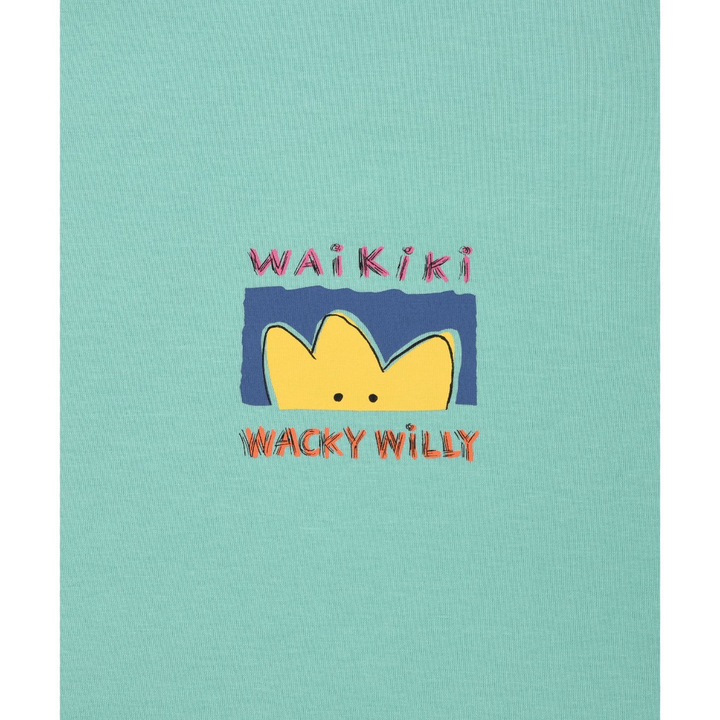 WACKY WILLY เสื้อยืดรุ่น Beach Graphic Short Sleeve T-Shirt Green (80241SBGSSU_S6GNXX) — صورة 5