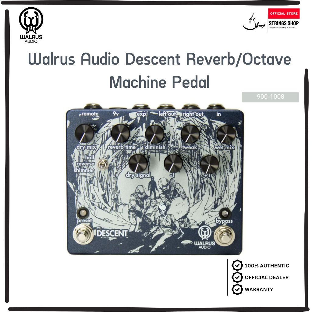 Walrus Audio Descent Reverb Octave Machine เอฟเฟค Reverb + Octave สำหรับกีตาร์