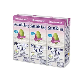 [สินค้าส่งด่วน] ซันคิสท์นมพิสทาชิโอรสจืด180มล แพ็ค 3 SUNKIST UNSWEETENED PISTACHIO180ML PACK 3