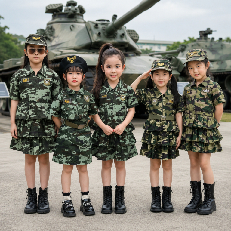 (KIDCITY) ชุดทหารเด็กผู้หญิง เดรสทหารเด็กหญิง ชุดอาชีพเด็ก