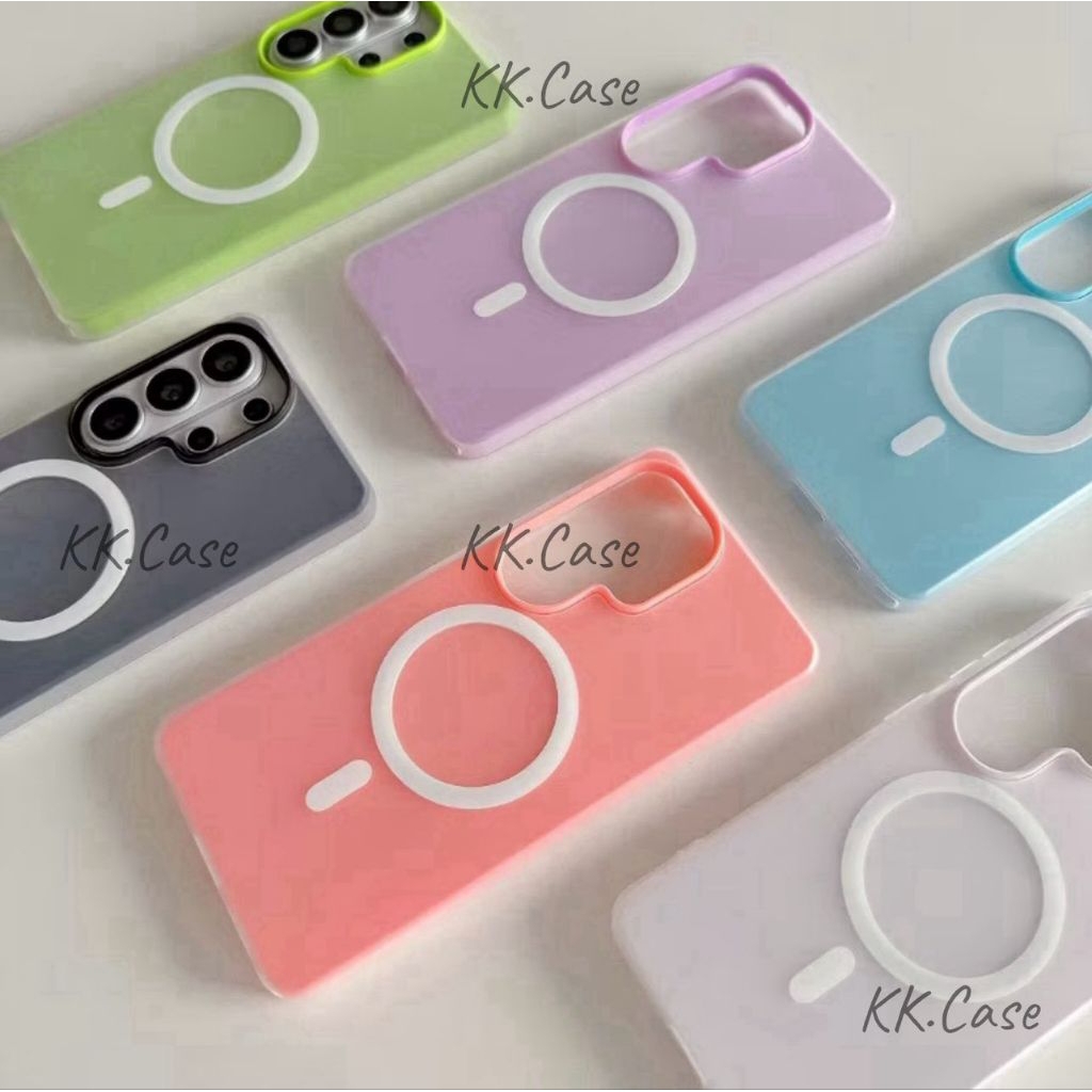 เคส 2in1 สำหรับ Samsung S22Ultra S23Ultra S24Ultra S24FE S25FE S25Plus S25Ultra S26Ultra S26plus เคสJelly สีพื้น #2s-m