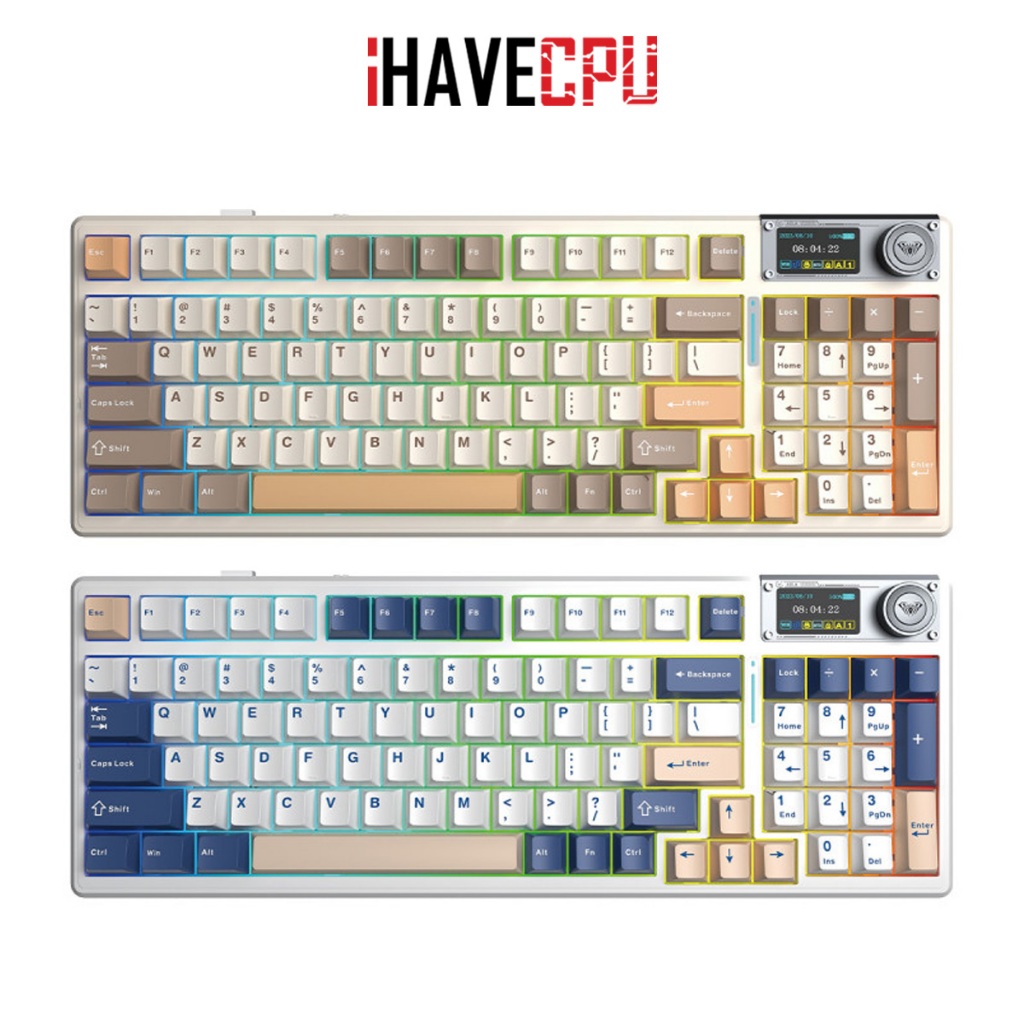 คีย์บอร์ด (keyboard) iHAVECPU AULA F98PRO V3 3IN1 WIRELESS (EN/TH)