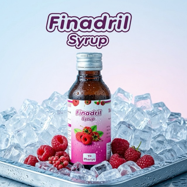 ไฟนาดริล Finadril Syrup (แพ็ค5ขวดแถม1ขวด) รสราสเบอร์รี่ 60 ml