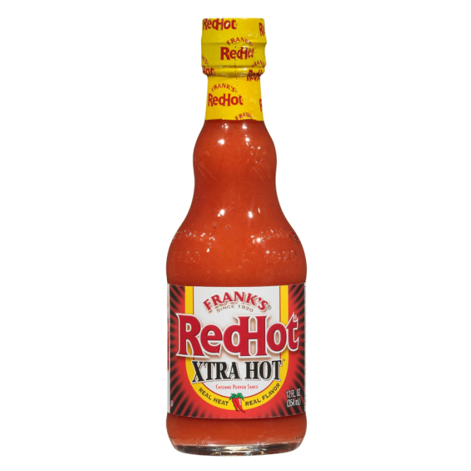 Frank's RedHot Xtra Hot Sauce (USA Imported) 354ml. แฟรงค์ เรดซอส ซอสพริกเผ็ดมาก