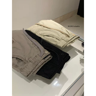 📍พร้อมส่ง ดำ ครีม📍10369# กางเกง cargo งานมีกระเป๋าข้าง มีเชือกรูดช่วงเอว เนื้อผ้าดี ทรงสวย TAG:WG.WE 🇰🇷
