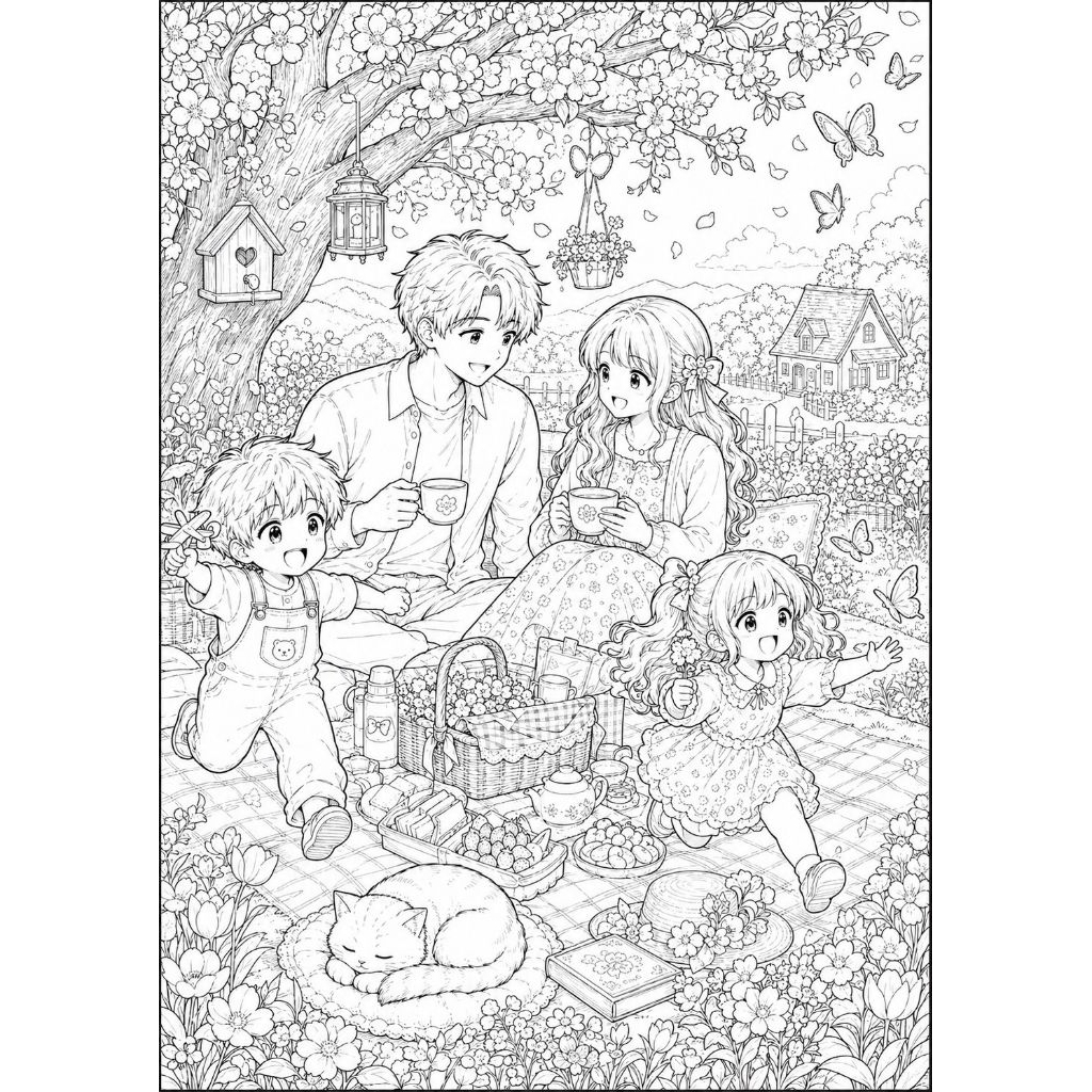 Sale สมุดระบายสี Cozy family ภาพสวยมากกกกก รูปที่ 5