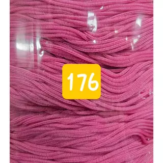 เชือกร่ม ขนาด1.8-2 มิล เกรด บี เส้นอาจมีขนาดไม่เท่ากัน บางถุงสีจะมีความไม่สม่ำเสมอกัน น้ำหนัก500 กรัมsaleสีตามตัวอย่าง
