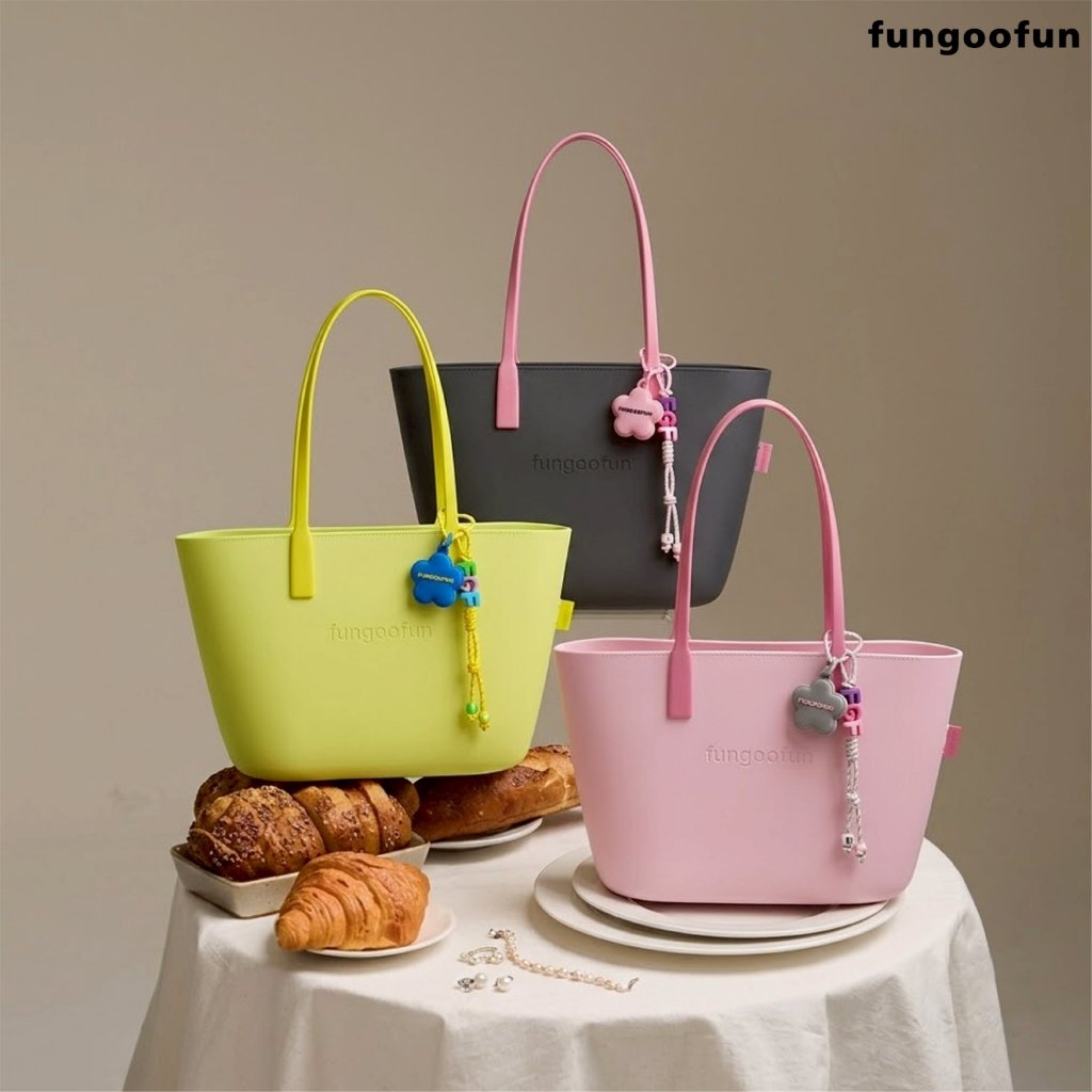 Fungoofun حقيبة توت قماش كبيرة F561