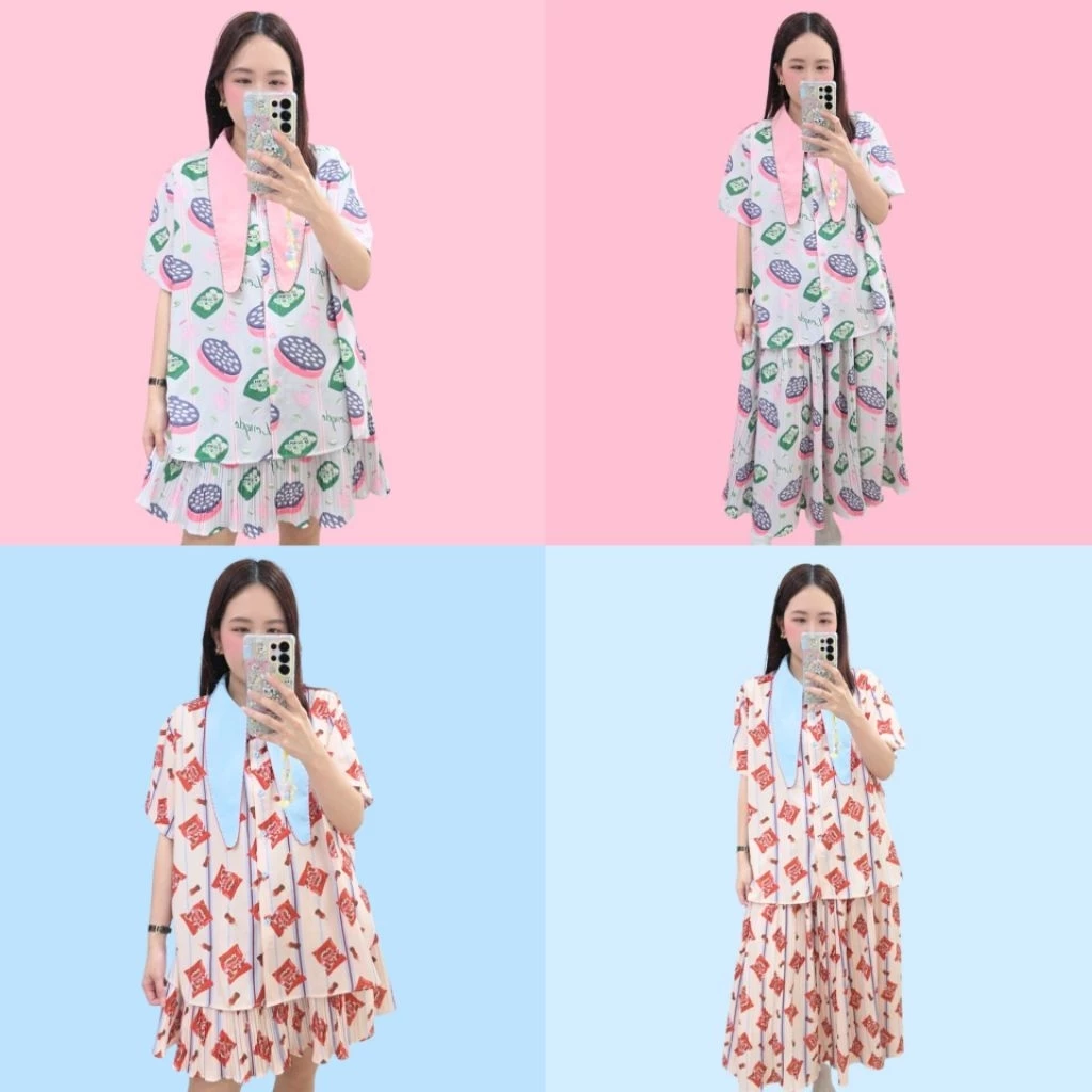 Longdopaws : Mamy shake set ชุดเซ็ทเสื้อ+กระโปรง