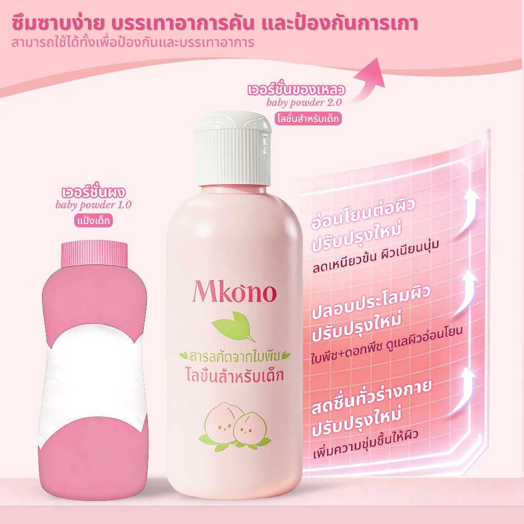 อัปเกรด แป้งเด็ก Baby ORGANIC LOTION ดับเบิ้ล มอยส์เจอร์ โลชั่น ใช้ได้ตั้งแต่เด็กแรกเกิด 200ml.อ่อนโ