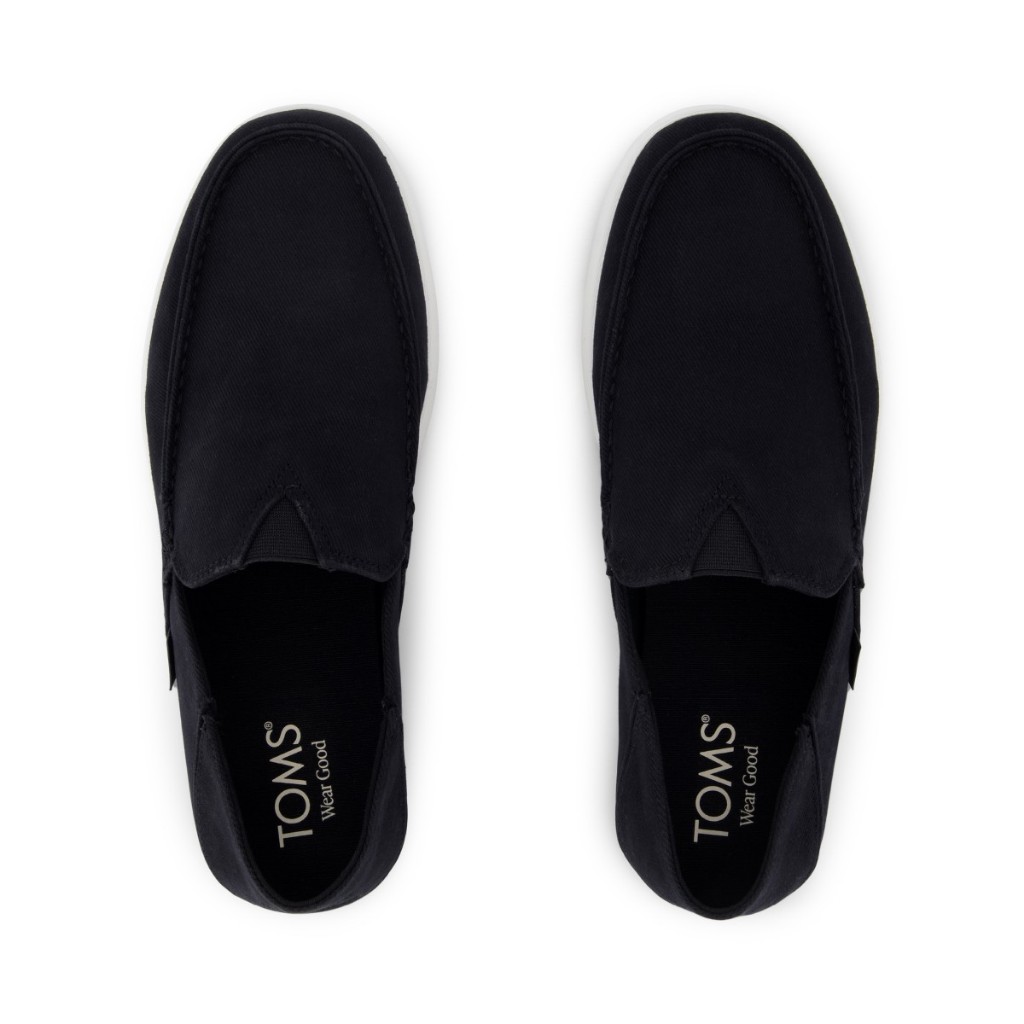 TOMS حذاء رجالي Alonso Loafer تويل — أسود — صورة 4