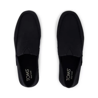 TOMS รองเท้าลำลองผู้ชาย สลิปออน รุ่น Alonso Loafer Drizzle Black Vintage Twill (CH) รองเท้าลิขสิทธิ์แท้