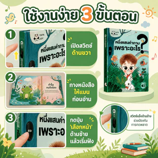 หนังสือพูดได้ ภาษาไทย 16 หมวดความรู้ หนังสือเด็ก เสริมพัฒนาการ เรียนรู้วิทยาศาสตร์ สัตว์ ไดโนเสาร์ อวกาศ พร้อมชาร์จ USB