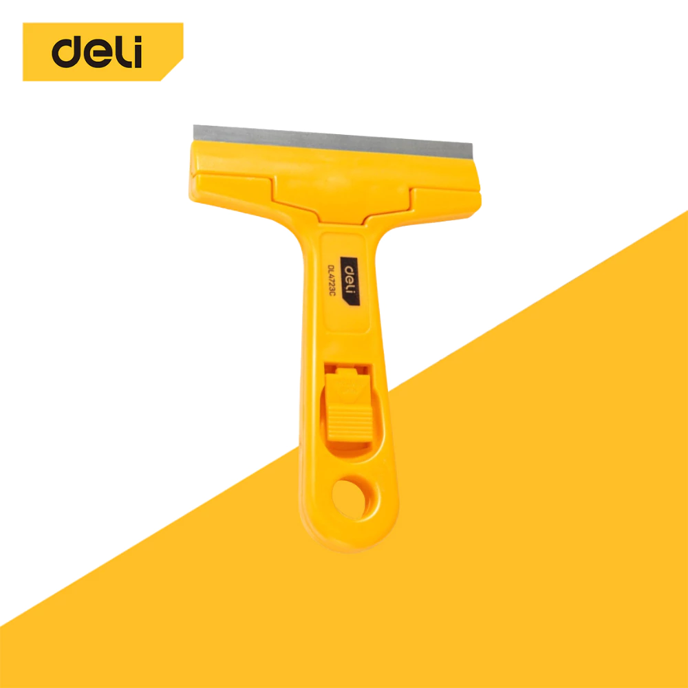 [ฟรีใบมีด] Deli ขูดลอกฟิล์ม มีดขูดสี มีดขูดทำความสะอาดกระจก พร้อมใบมีด มีใบมีด 10 เเละไม่มีใบมีด Plastic Scraper