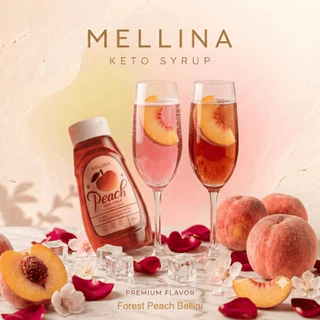 ไซรัปคีโต MELLINA Syrup ไซรัปหญ้าหวาน รสพีช หอมสดชื่น ไม่มีน้ำตาล พลังงาน 0 แคลลอรี