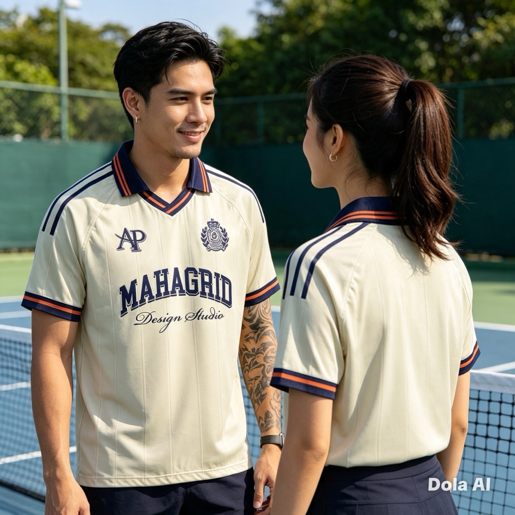 เสื้อกีฬาวินเทจ คอปก 4 สี ผ้าไมโคร ใส่ได้ทั้งชายและหญิง ส่งจากไทย