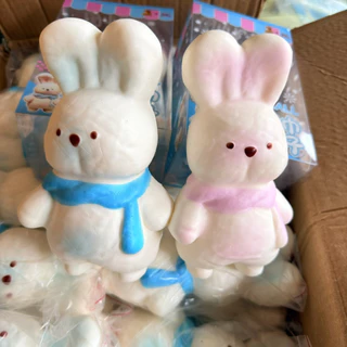 [พร้อมส่งที่ไทย] สกุชชี่กระต่าย 18cm [งานกล่อง] ตัวใหญ่สะใจ ของเล่นบีบคลายเครียด ยืดได้เด้งนุ่ม