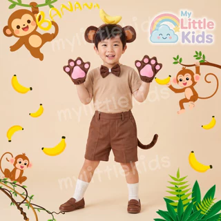 ชุดแฟนซีลิงเด็ก ชุดแฟนซีลิง ชุดสัตว์เด็ก ชุดแฟนซีสัตว์ Monkey Costume สำหรับงานแสดง งานโรงเรียน วันฮาโลวีน กิจกรรมเด็ก