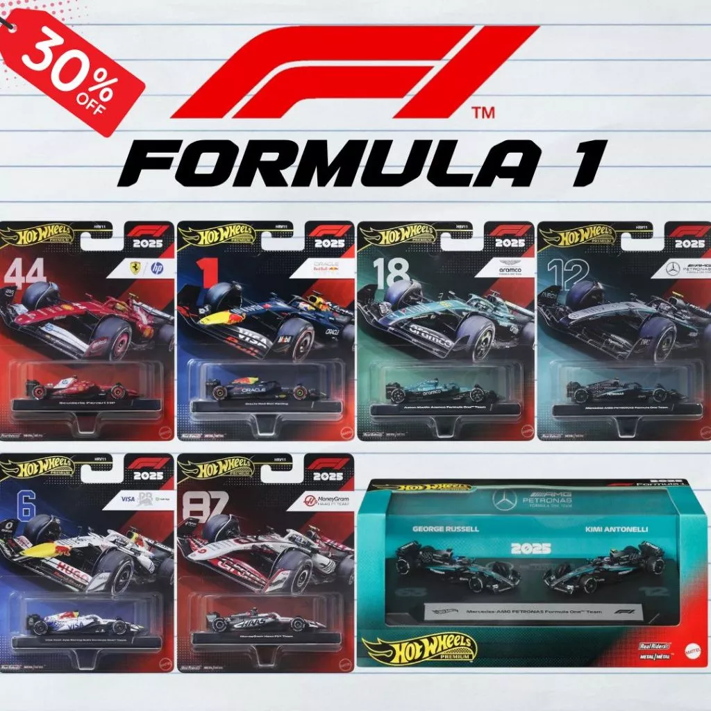 ðĻāđāļāļĄāđāļāļŠāļāļĢāļĩðĻ Hotwheels Premium | F1 Formula 1 Team 2025 Ferrari AMG HASS Alpine RedBull Aston Martin āļŠāđāļāļĨ 1:64