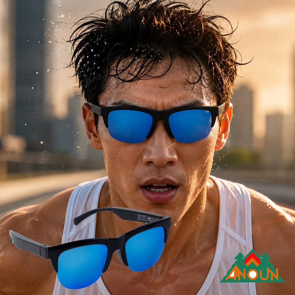 Lenovo Smart Glasses MG20 แว่นตากันแดด Bluetooth ฟังเพลง รับสายได้ HD UV400 สำหรับวิ่ง ปั่นจักรยาน ข