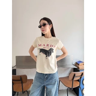 🍊 VL 5360 เสื้อแขนสั้น คอกลม ลายน้องหมา ทรงพอดี ผ้าดี