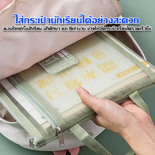 HOPTECH กระเป๋าตาข่ายเครื่องเขียน มีซิป ขนาด A4 แบบหนา น้ำหนักเบา จัดเก็บได้สองชั้น มี 5 สี ให้เลือก