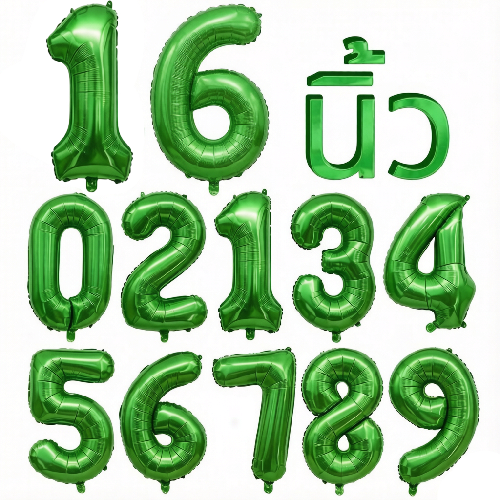 【จัดส่งวันนี้】16 นิ้ว ครบทุกตัวเลข(0-9) บอลลูนตัวเลข ลูกโป่งตัวเลข ลูกโป่งตัวเลขฟอยล์ สําหรับตกแต่งปาร์ตี้วันเกิด