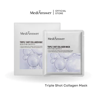 MEDIANSWER Triple Shot Collagen Mask | ไฮโดรเจลมาส์กคอลลาเจน สูตรบูสต์ผิวเร่งด่วน (Sheet)